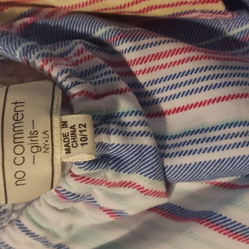 GIRLS PINSTRIPE ROMPER SIZE 10/12 💜 - Picture 3 of 3